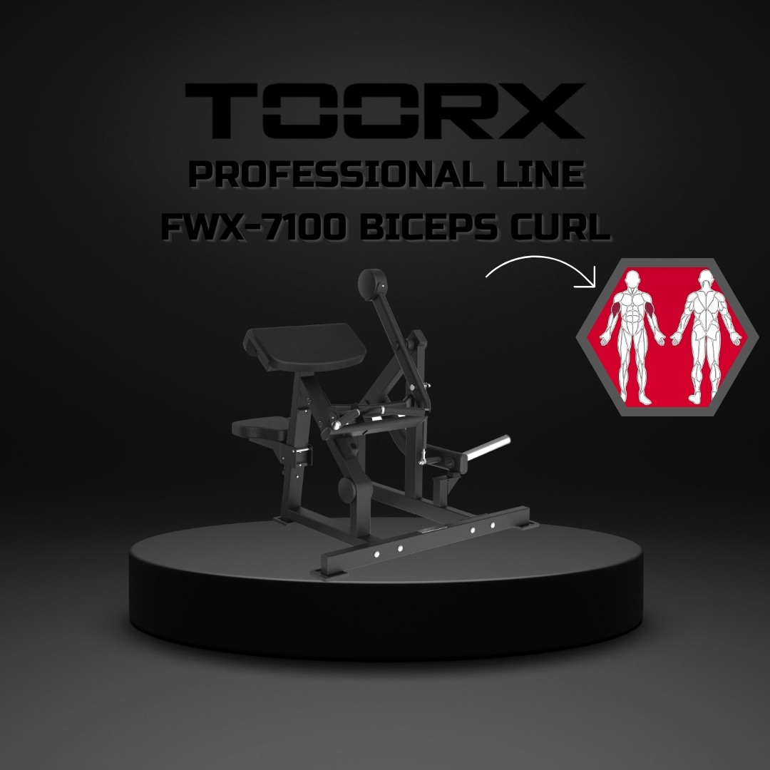 Toorx FWX-7100 Biceps Curl - plate loaded - profesionalna fitnes naprava za trening bicepsov