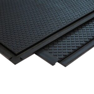 Gumirana talna obloga 17 mm - 80 x 120 cm - Črna - Robustna in zanesljiva podlaga za največja obremenitve